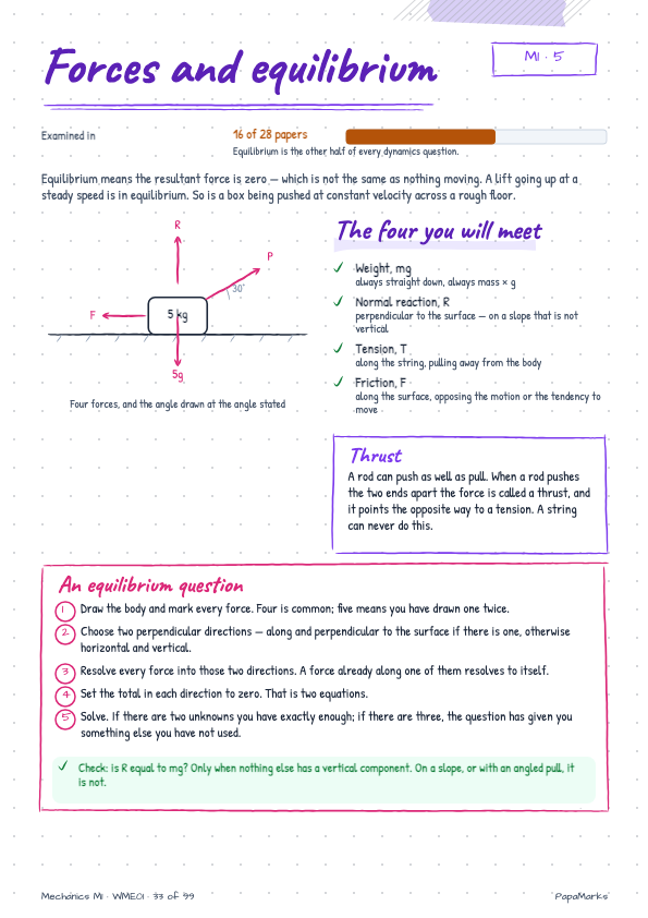 Sample page 3 of Mechanics 1 — WME01