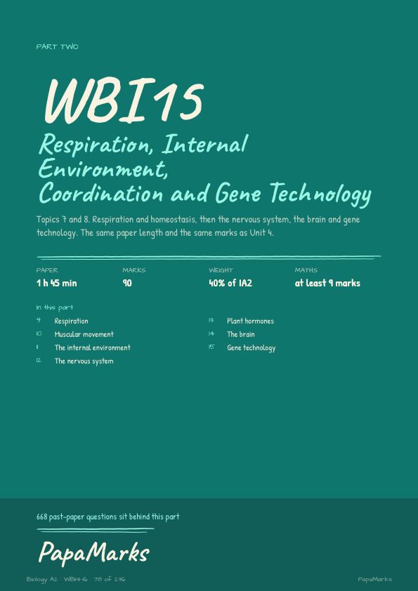 Sample page 6 of Biology A2 — WBI14, WBI15, WBI16